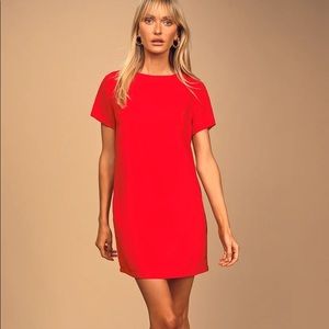Lulu’s Red Shift Dress